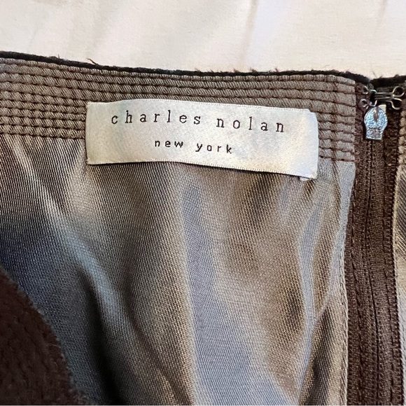 Charles Nolan Wool Blend Laser Cut Floral Perforated Midi Skirt Size 14 EUC - Picture 3 of 10